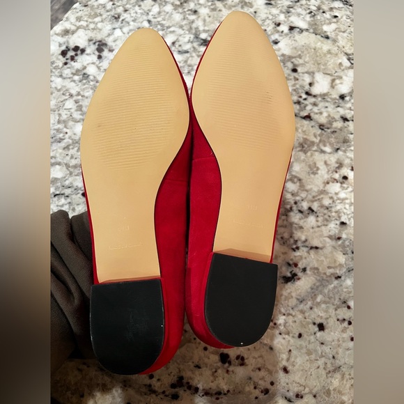 Talbots Edison Knot Suede Flats Red Bow Women’s Size 11 - Picture 4 of 10